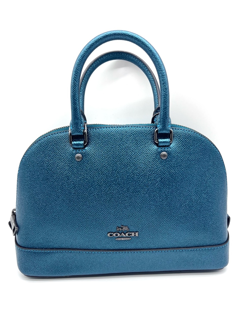 Coach Metallic Blue Mini Sierra Satchel Crossbody Bag - Picture 4 of 16